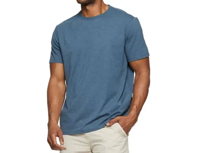 Flags & Anthem Stretch Comfort Crew T-shirt In Navy Heather In Blue
