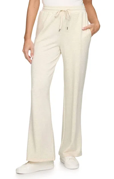 Flags & Anthem Super Soft Wide Leg Pants In Oatmeal Heather In White