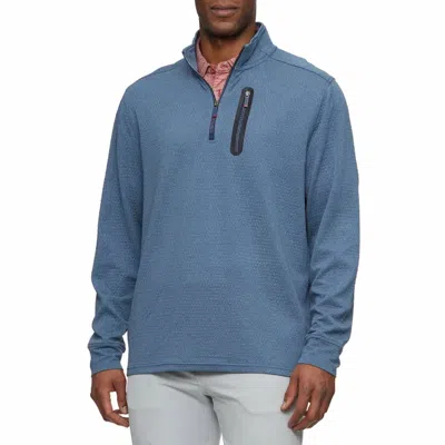 Flags & Anthem Torrance Performance Quarter Zip Mockneck Pullover In Blue
