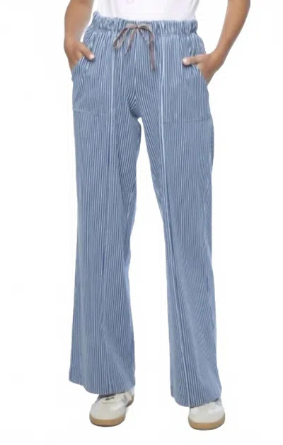Flags & Anthem Triana Lounge Cargo Pant In Light Wash In Blue