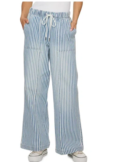 Flags & Anthem Triana Wide Leg Pant In Railroad Stripe In Blue