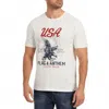Flags & Anthem Usa Eagle Slub Tee In White In White