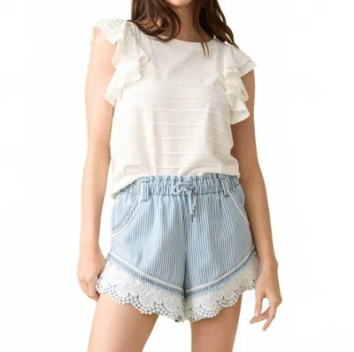 Flags & Anthem Valerie Scalloped Knit Tank In White