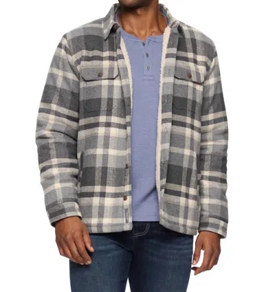 Flags & Anthem Vanceburg Sherpa Lined Shirt Jacket In Charcoal/grey In Gray