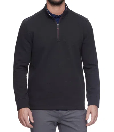 Flags & Anthem Warren Quarter Zip Pullover In Charcoal In Black
