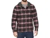 Flags & Anthem Whitehall Hooded Shirt Jacket In Navy/red In Multi