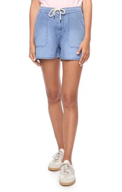 Flags & Anthem Women's Buffy Drawstring Short In Light Wash In Blue