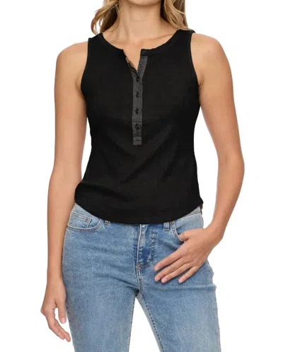 Flags & Anthem Women's Denning Henley Tank Top In Black
