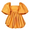 Flainer Women's Yellow / Orange Sunflower Balloon Dress Orange In Yellow/orange