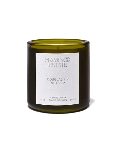 Flamingo Estate Douglas Fir & Ancient Vetiver Candle In Green