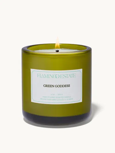 Flamingo Estate Green Goddess Candle Green