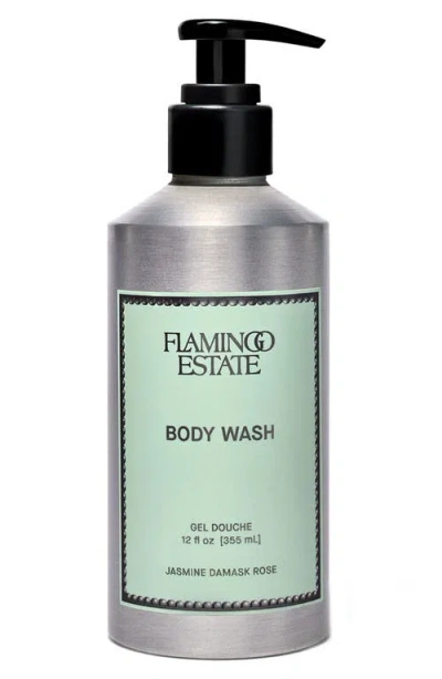 Flamingo Estate Jasmine Damask Rose Body Wash In Green