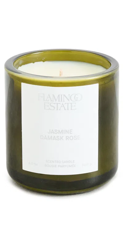 Flamingo Estate Night Blooming Jasmine And Rose Candle Green