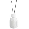 Flamme D'elixir White Patchouli Rose Marble Stone Fragrance Diffuser In White