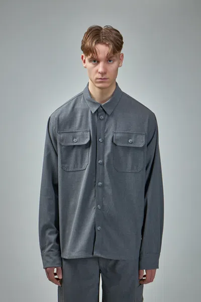 Flâneur Atelier Signet Shirt In Grey