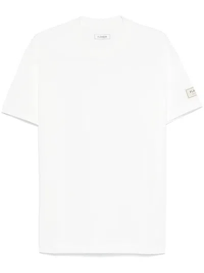 Flâneur Appliqué-logo Cotton T-shirt In White