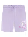 Flâneur Blossom Flower-print Track Shorts In Purple
