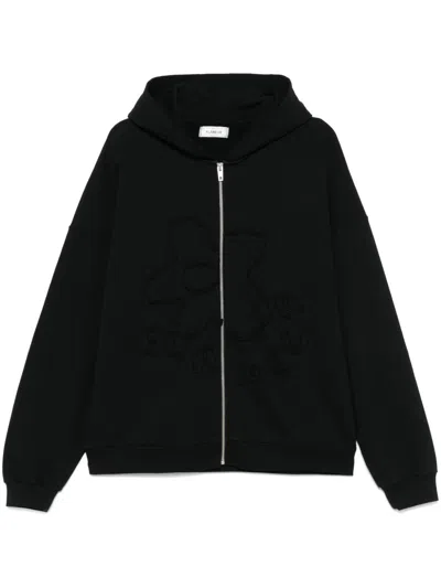 Flâneur Blossom Patches Hoodie In Black