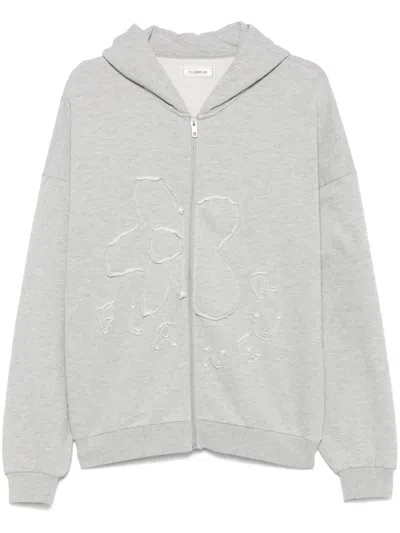 Flâneur Blossom Patches Hoodie In Grey