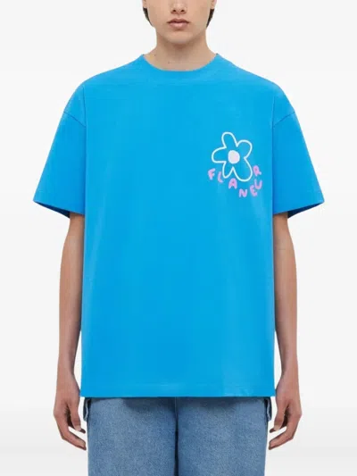 Flâneur Blossom Print T-shirt In Blue