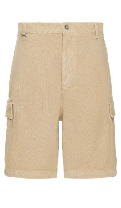 Flâneur Cotton Cargo Shorts In 브라운