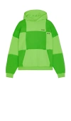 Flâneur Cut & Sew Hoodie In Green