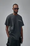 Flâneur Double Logo Washed T-shirt In Gray
