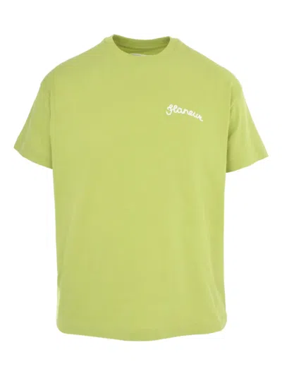 Flâneur Embroidered Cotton T-shirt In Green