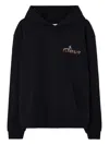 Flâneur Embroidered Graphic Hoodie In Black