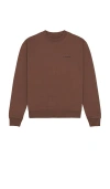 Flâneur Essential Logo Sweater In Brown