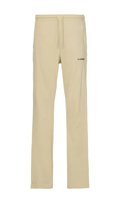 Flâneur Essential Logo Sweatpants In Beige