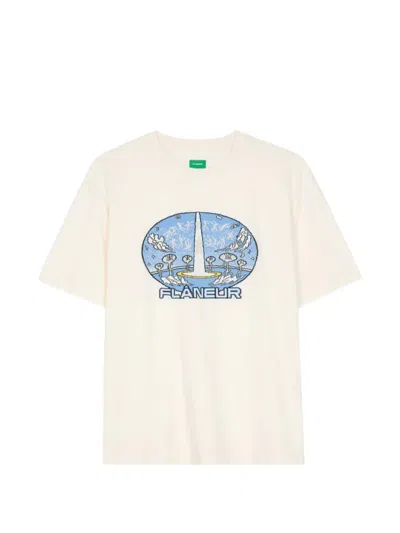 Flâneur Euphoric Knitted T-shirt In White