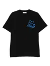 Flâneur Flower-print T-shirt In Black