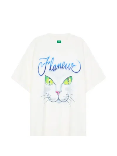 Flâneur Graphic-print T-shirt In White