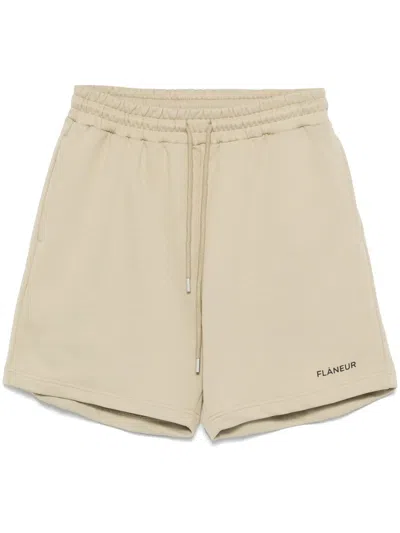 Flaneur Homme Beige Cotton Shorts