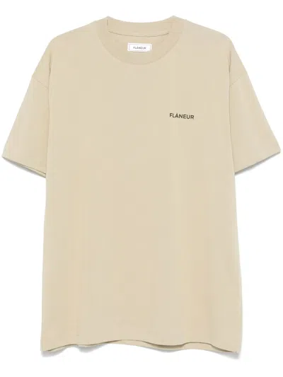 Flaneur Homme Beige Cotton T Shirt