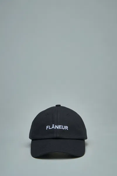 Flâneur Logo Cap In Black