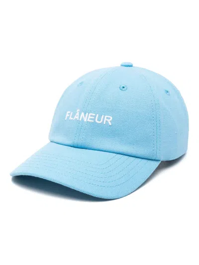 Flâneur Logo-embroidered Baseball Cap In Blue