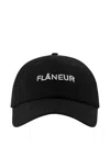 Flâneur Logo-embroidered Cotton Cap In Black
