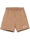 Flâneur Logo-embroidered Track Shorts In Brown