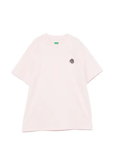 Flâneur Logo-patch T-shirt In Pink