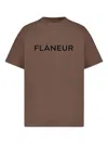 Flâneur Logo-print Cotton T-shirt In Brown