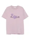 Flâneur Logo-print Cotton T-shirt In Purple