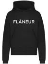 Flâneur Logo-print Hoodie In Black