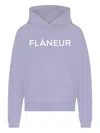 Flâneur Logo-print Hoodie In Purple