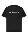 Flâneur Flaneur Printed Logo Black T Shirt In Black