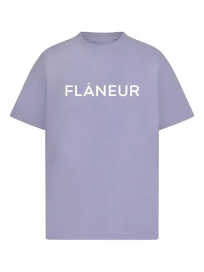 Flâneur Logo T-shirt In Purple