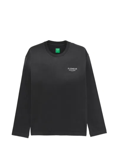 Flâneur Logo-print T-shirt In Gray