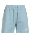 Flâneur Man Shorts & Bermuda Shorts Sky Blue Size M Cotton In Blue