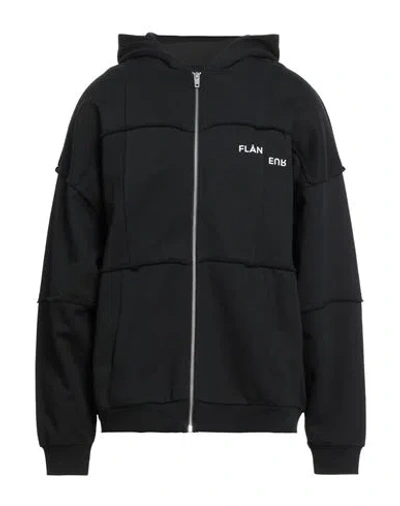 Flâneur Man Sweatshirt Black Size Xl Cotton